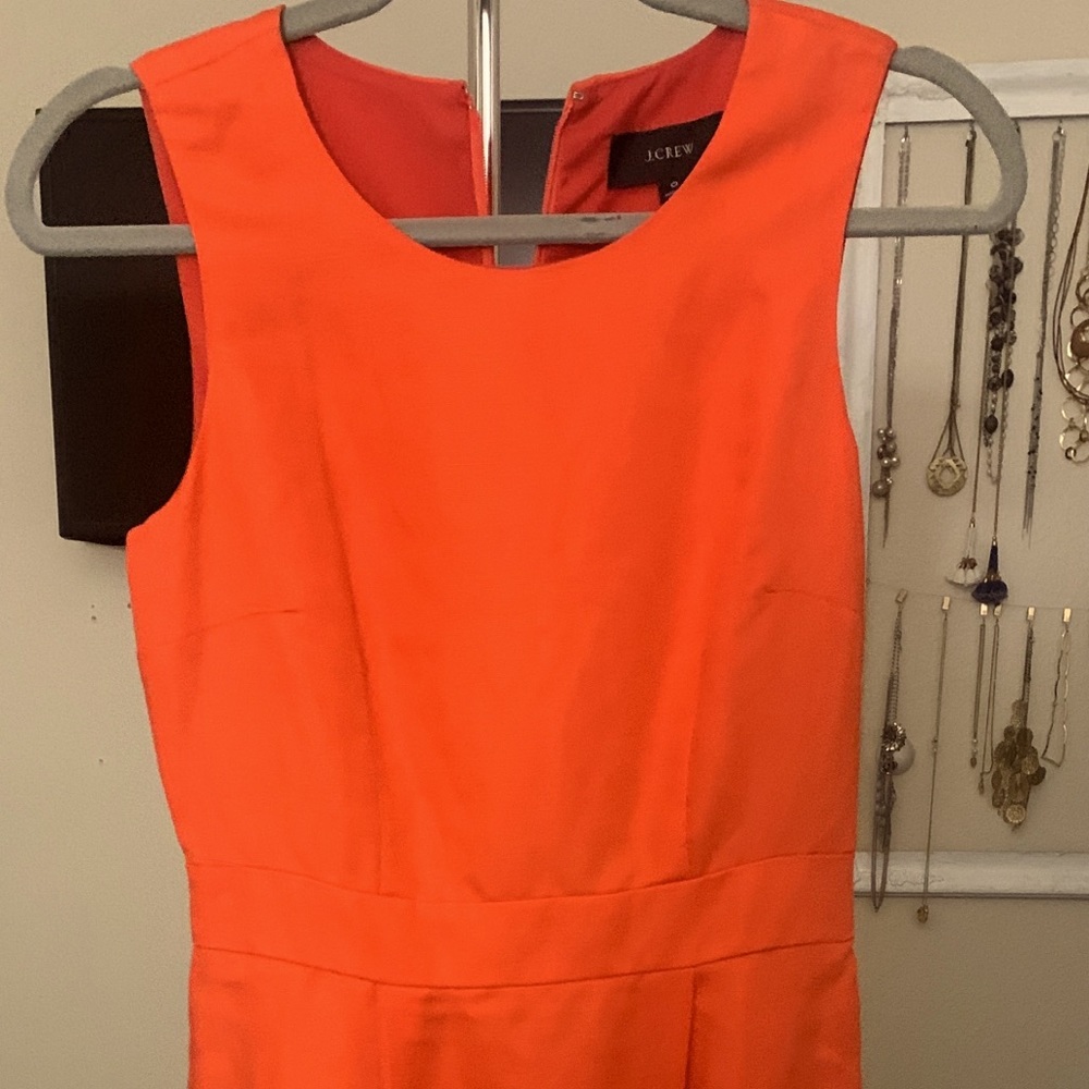 J Crew dress sz 0 orange linen